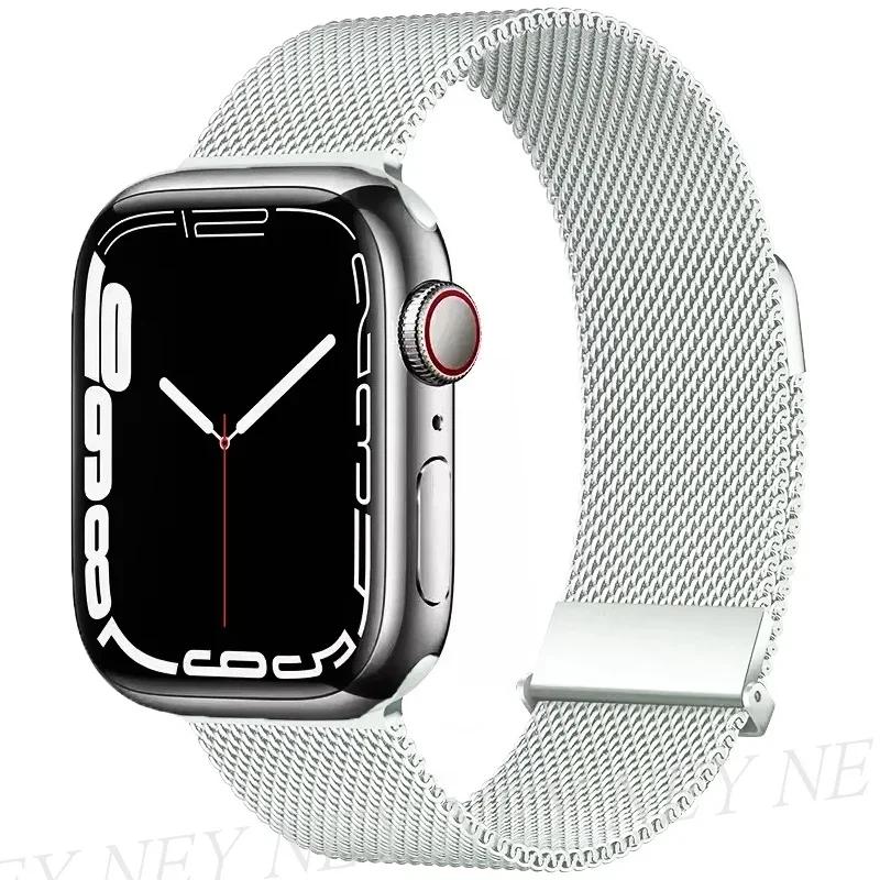 Milanese Loop for apple watch band 44mm 40mm 45mm 41mm 42-38-44 mm strap ultra 2 49mm metal bands iwatch series 9 8 7 6 SE 5 4 3