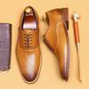 Hollow Leather Shoes Men'S British Dress Business Real Cowhide Summer Breathable Men'S Pointed Oxford Casual Men'S Shoes