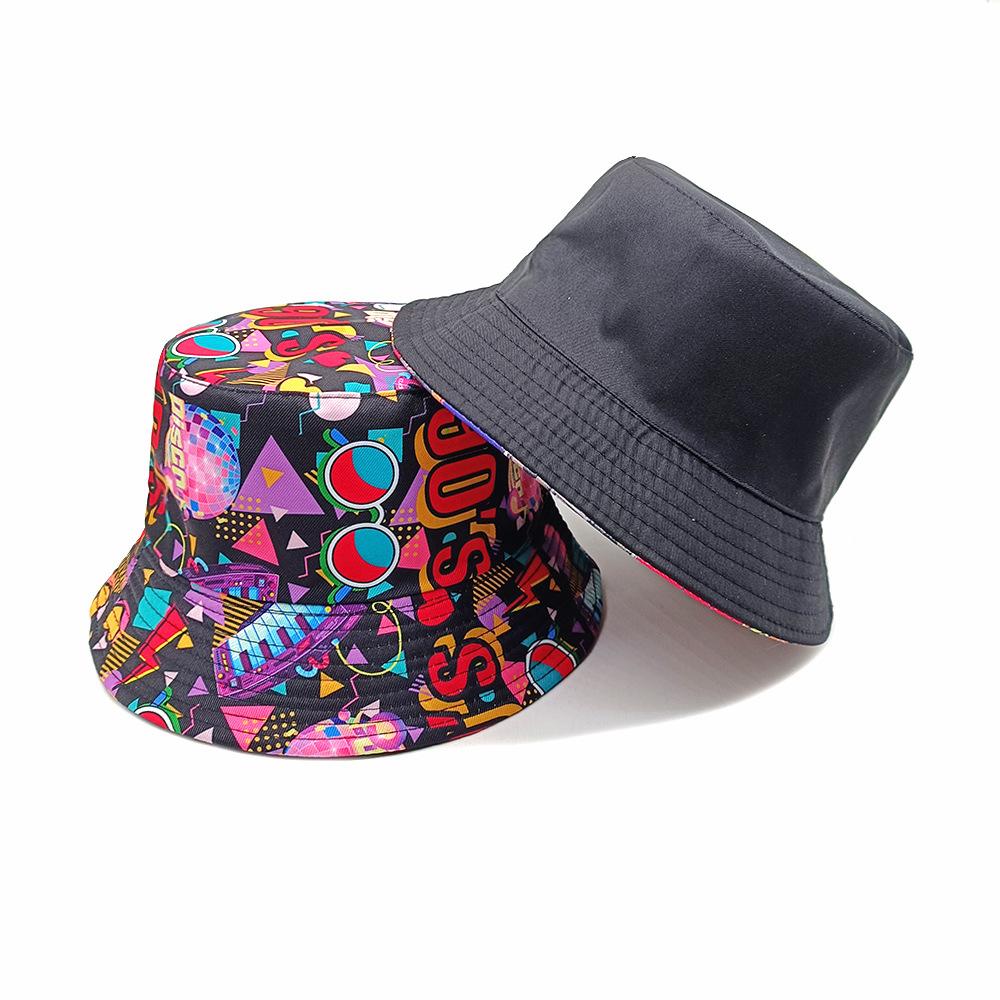 Classic 90S Classic Reversible Bucket Hat Sunscreen Panama Women Men Summer Sun Production Decorate Fisherman Hat Unisex Hiphop