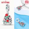 Genuine copper Luminous Halloween Charm Bead Charms Zombie Skeleton Dangle Bead Compatible With Authentic Bracelets Do It Yourself Fine Jewellery Gift