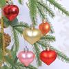 Galvanisierte Herz-Weihnachtsdekorationen - 5cm, 12Stk., Glänzendes & Mattes Finish