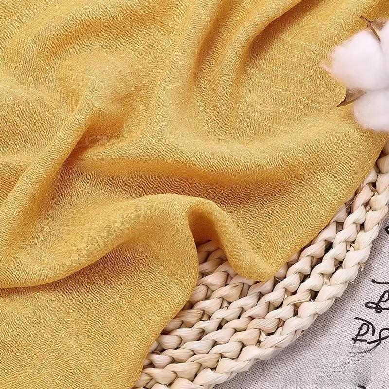100/300/500cm Cotton Linen Fabric Thin Breathable For DIY Sewing Dress Shirt Clothing Fabrics Curtain Tablecloths Material
