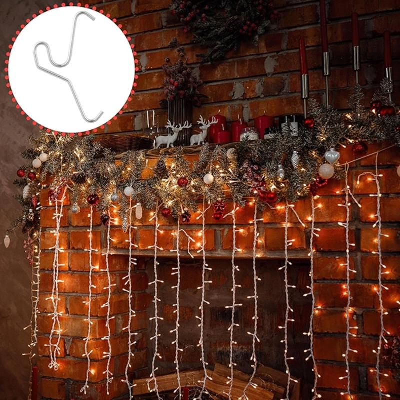 24 Pcs Heavy Duty Brick Hooks Corrosion Resistant Stainless Steel Outdoor Wall Mounting Clip for Decoration