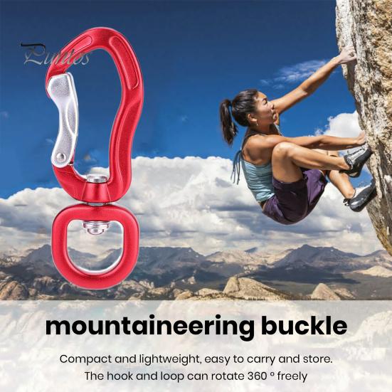 Universeller Ringkarabiner Aufhängeschnalle 360-Grad-Drehung Rotierend Selbstverriegelnd Sicherer Outdoor-Clip Hohe Tragfähigkeit Aluminiumlegierung Vielseitig