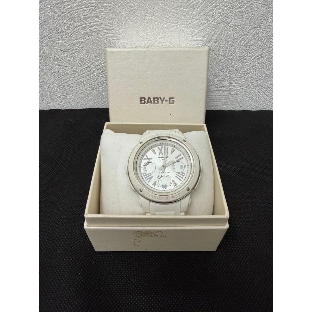 Used CASIO Baby-G Watch White Ana-Digi BGA-152