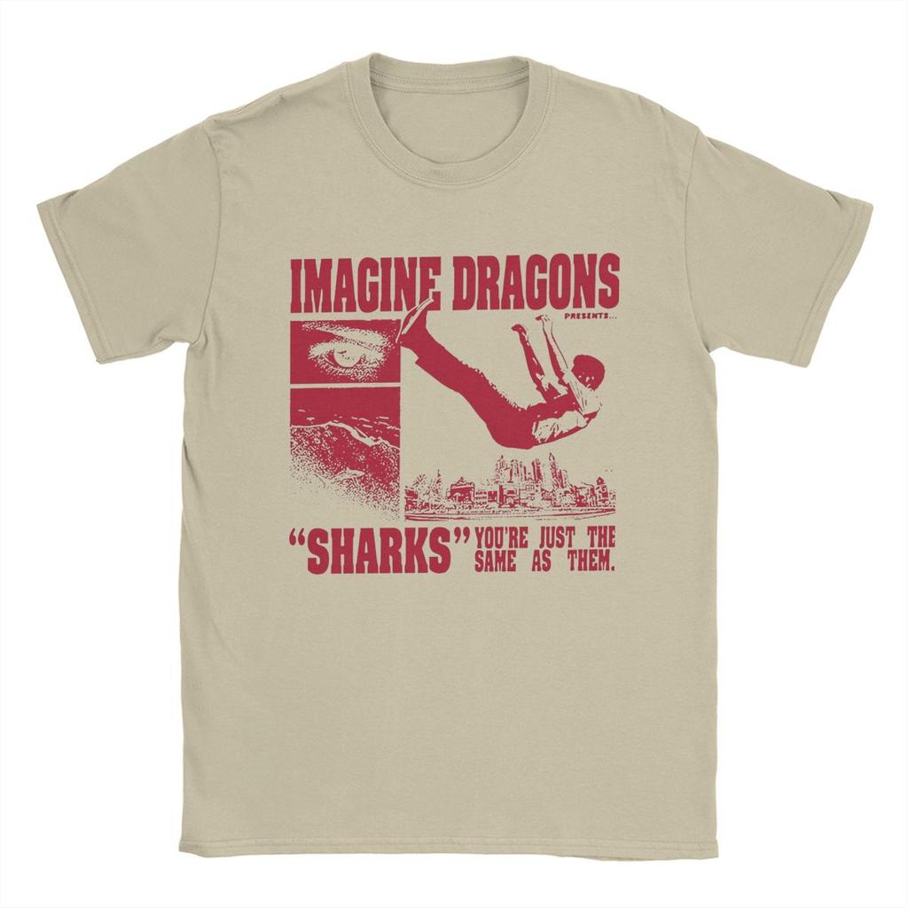 Imagine Dragons T-Shirts Herren Baumwolle Freizeit T-Shirts O-Ausschnitt T-Shirts Kurzarm Tops Original