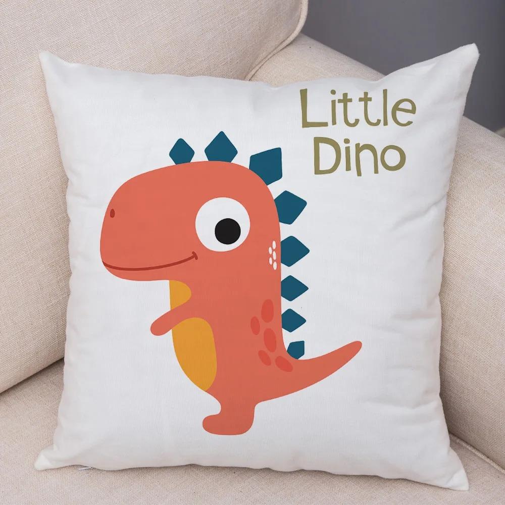Süße Cartoon-Dinosaurier-Dekorative Kissenhülle Büro Wohnzimmer Heim-Kissenhülle Auto-Schmuck