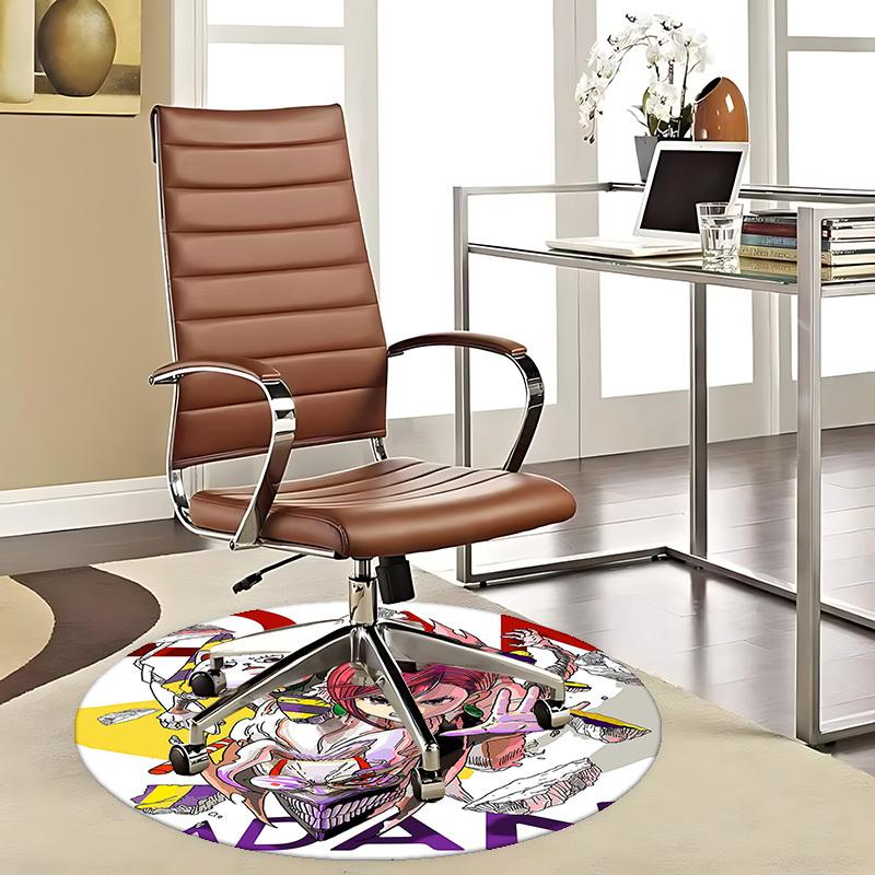 

1pc Anime Cat Design Round Carpet Office Chair Mat, NonSlip Rug for Home Decor, Seasonal Gift, Suitable for Office 80cm