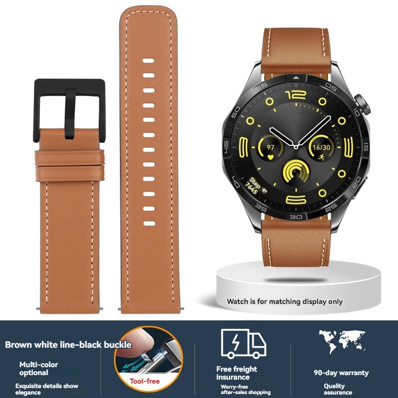 For New Huawei GT5 Strap GT5 Pro Soft Cowhide Watchband Smart Sports WATCH GT5 Ultimate Replacement Wristband Accessory 46mm