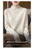 Women's Pure Wool Half-High Collar Loose Knit Sweater - Thickened Autumn/Winter Base Layer Pullover