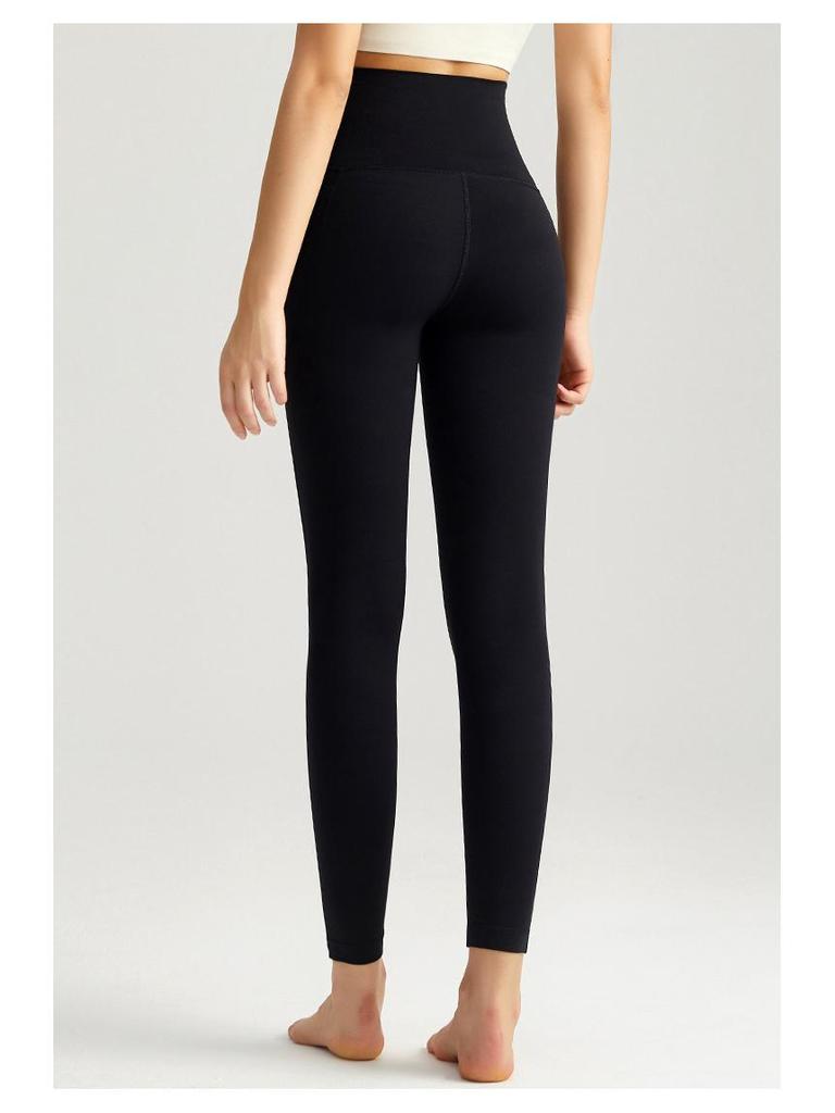 LAHN Damen High Waist Samt Yoga Hose - Po-Lifting, Warm, Hautgefühl, Keine Nähte für Herbst/Winter