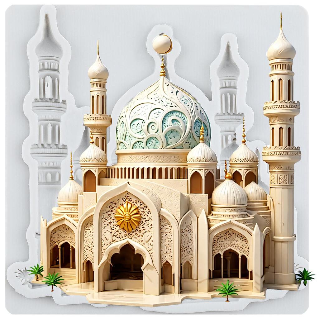 Castle Silicone Molds Princess Castle Fondant Mold Cake Decorating Tools Cupcake Topper Candy Chocolate Gumpaste Mold