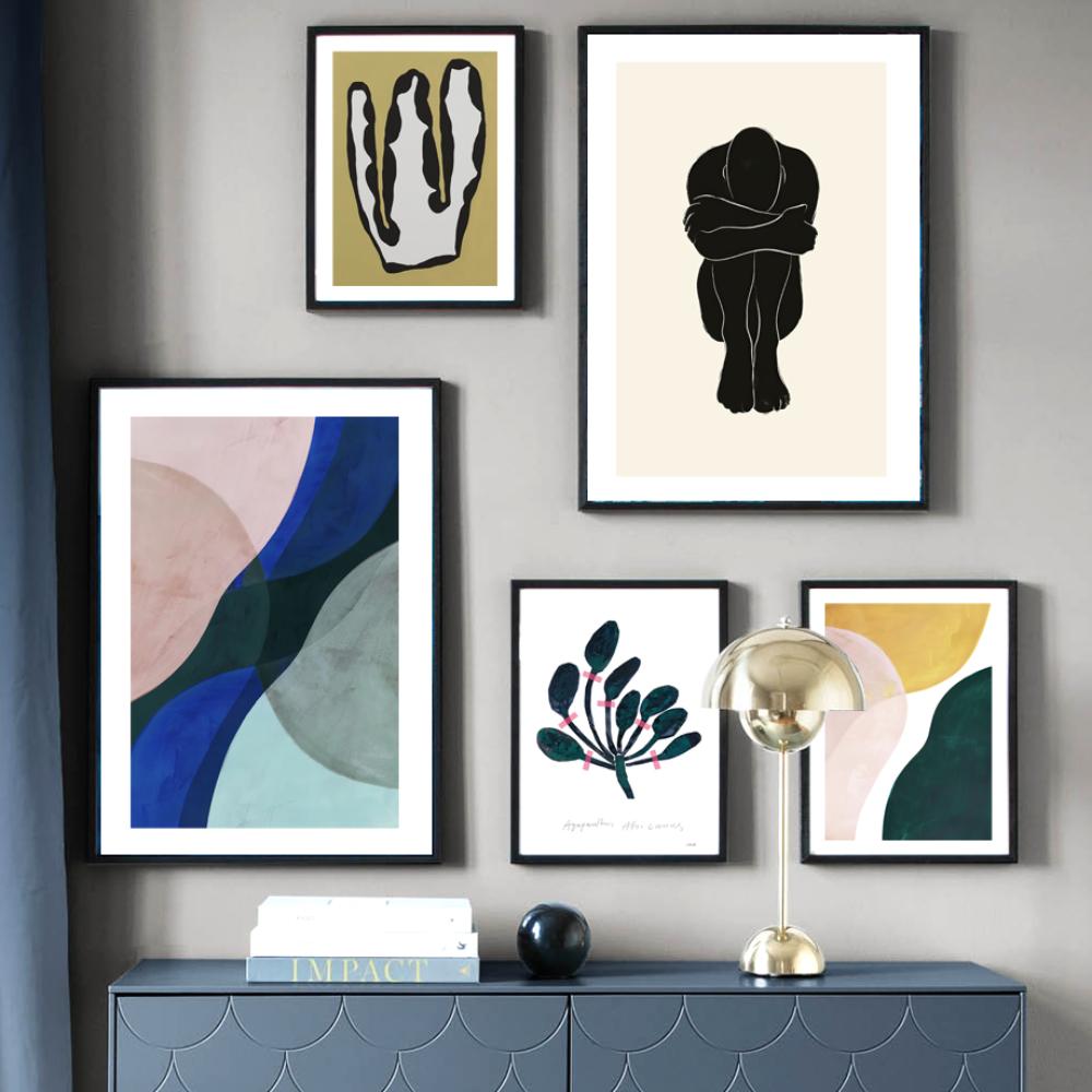 

Posters Nordic and Prints Geometric Abstract Cactus Botanical Body Painting Wall Art Painting Living Room Pictures