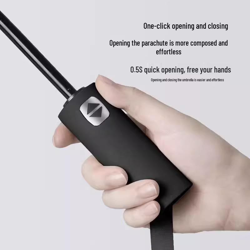 24-Rib Compact Automatic Umbrella for Women - Dual Sun & Rain Protection, Sturdy Mini Design with Copper Black Coating