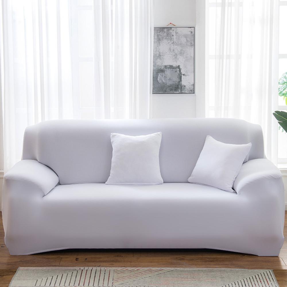 Elastic Sofa Slipcover Pure Color Universal Fit Full Wrap Couch Cover for Single Double 3 4 Seater Sofa