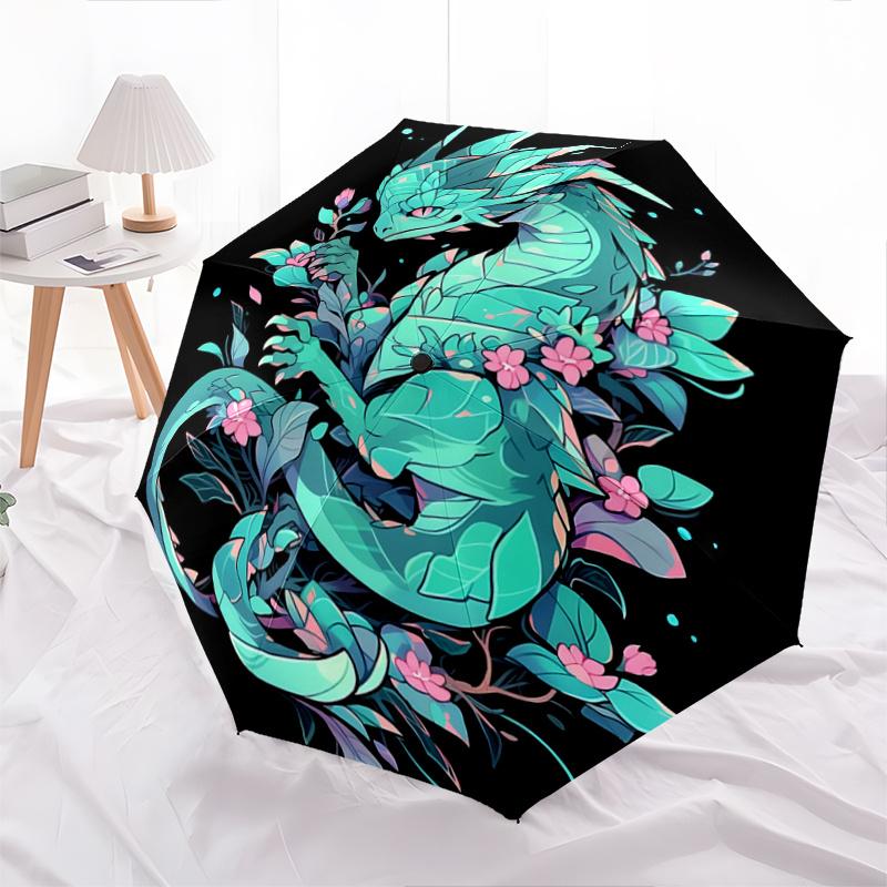 

1pc Auto-Open Close Umbrella with Convenient Foldable Design, 8-Bone Iron Frame, Outdoor, Perfect Gift for Fans, Travelers, Daily Use, Festive Present
