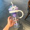 1280ml Large Capacity Straw Cup, Outdoor Plastic Water Bottle, Office Drinking Cup, Summer Cup with High Aesthetic Value
