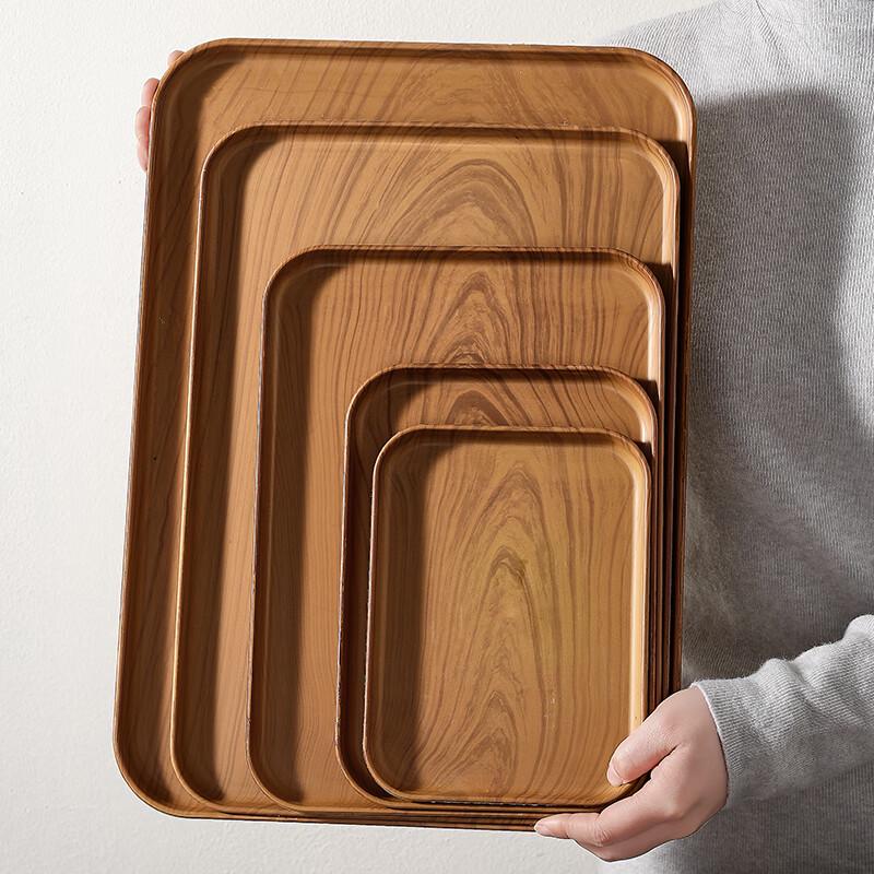 Ins-Style Imitation Wood Grain Serving Tray