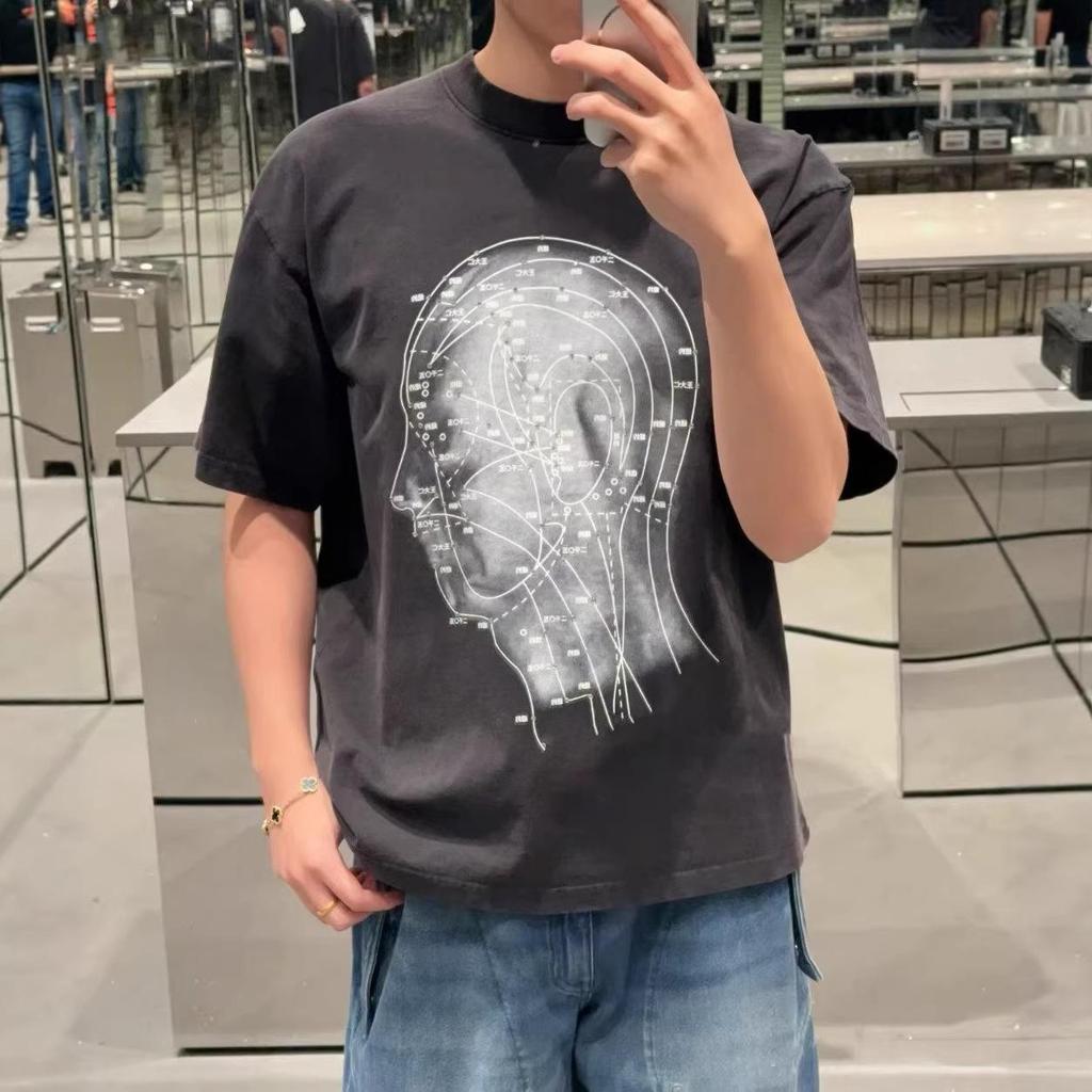 2026 Spring Unisex Trendy City Print Distressed Short Sleeve T-shirt