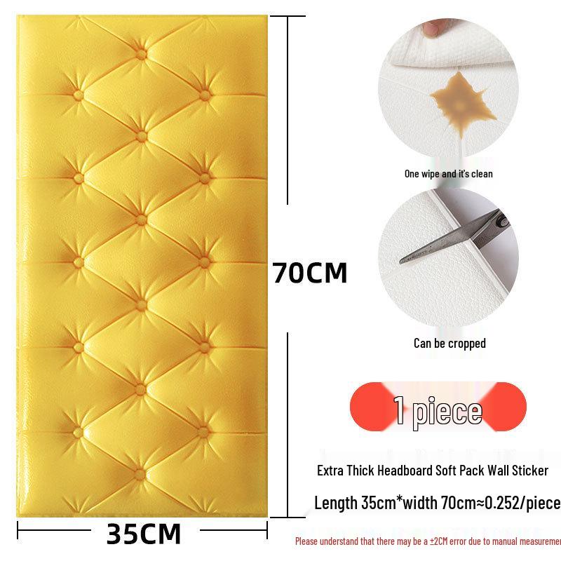 Soft Tatami Wall Surround & Headboard Protector for Kids - Self-Adhesive, Thickened Anti-Collision Sticker
