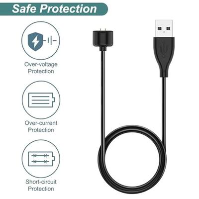 2 Pack for Amazfit Band 5 Xiaomi Mi Band 7/6/5 USB Smart Watch Charger Replacement Charger Charging Cable