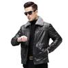 Zimní kožená kožená bunda pánská ležérní velká velikost pánské oblečení první vrstva telecí kůže vrchní kůže péřová bunda