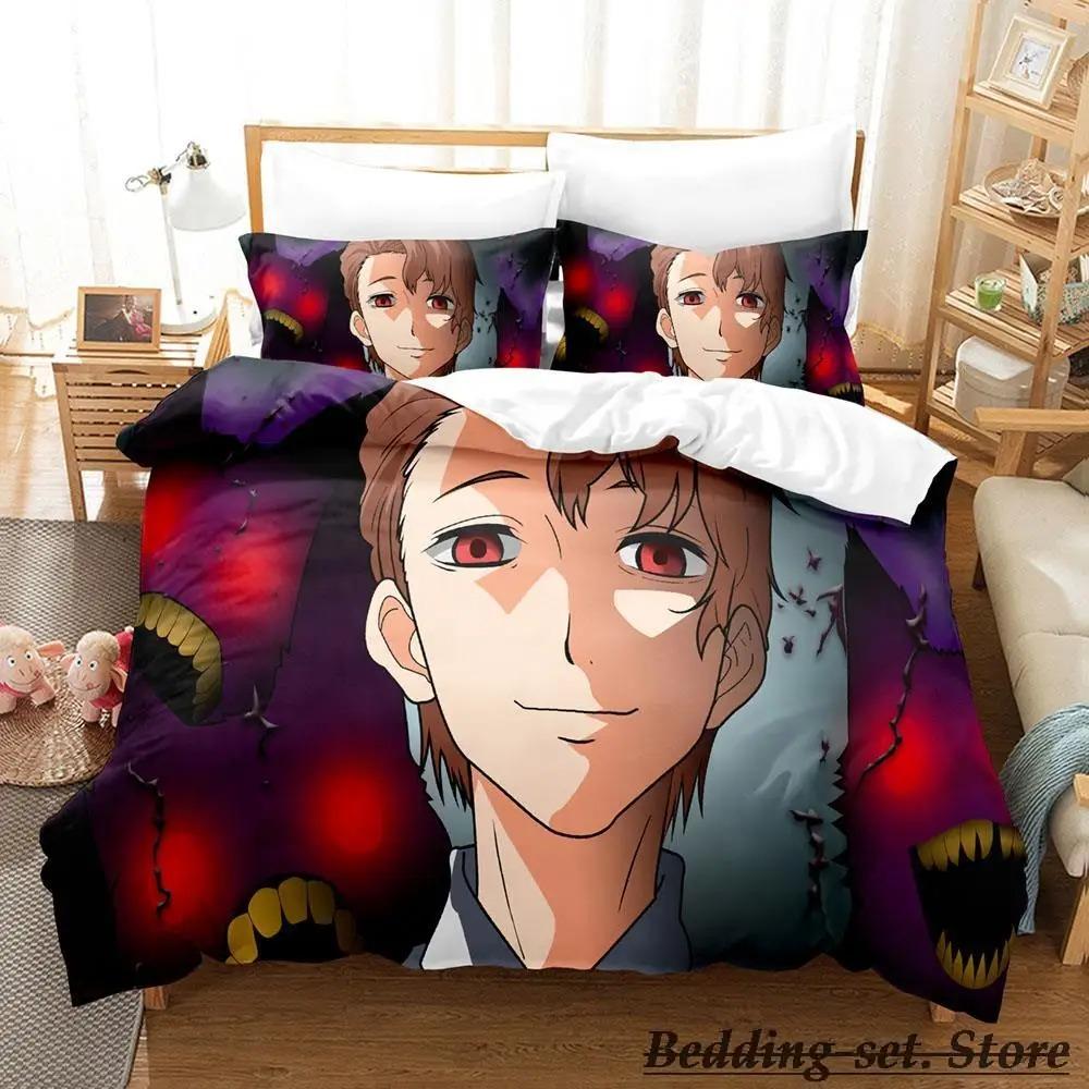 Mieruko chan Bedding Set Single Twin Full Queen King Size Bed Set Adult Kid Bedroom Duvetcover Sets Anime parure de lit Bed
