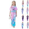 Infant Newborn Baby Girls Boys Loose Print T-shirt+Pants Print Outfits Set