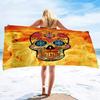 Microfiber Beach Towel Skull Beach Towel Blanket,Sand Proof Swimming Bath Pool Towel for Travel Camping Yoga Sport,Oversized