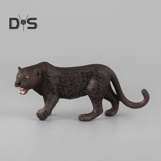 1/5Pcs PVC Leopard Model Realistic Roaring Walking Leopard Figurine Statue Sculpture Desktop Decoration Ornament Kids Educational Wild Animal Toy