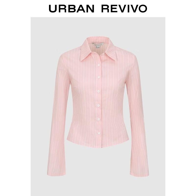 UR Women s Striped Lapel Cardigan Shirt
