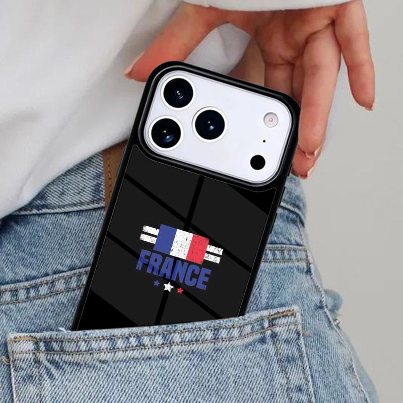 France Flag Phone Case for iPhone 16e 15 14 13 12 17 Pro Max Plus Air 17pro Cover Coque