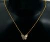 Korean Style Butterfly Clavicle Necklace with Shell & Tiger Eye Stones for Women