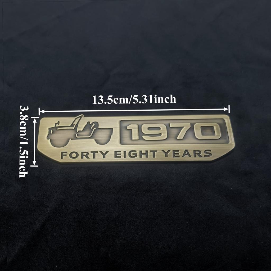 1Pc 3D Metal 1970 Commemorative Mark Car Body/Car Sider Fender/Car Rear Trunk Emblem Badge Sticker for Jimny JB23 JB43 JB64 JB74