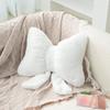 Pink bow ribbon couch pillow imitation rabbit fur comfortable car seat cushion style simple all-match back cushion