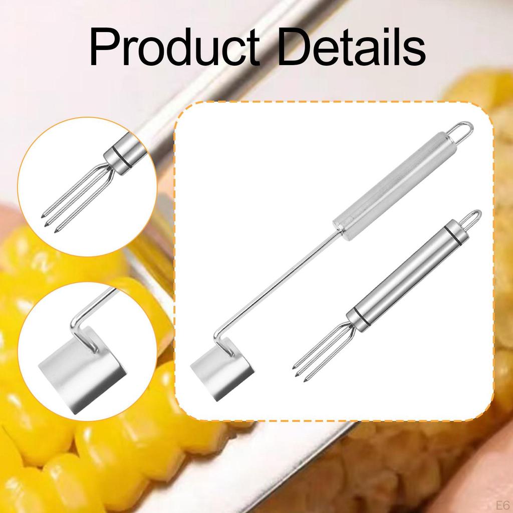 1 Corn Stainless Steel Thresher Cob Kitchen Gadget Multifunctional Accessory Ergonomic Handle