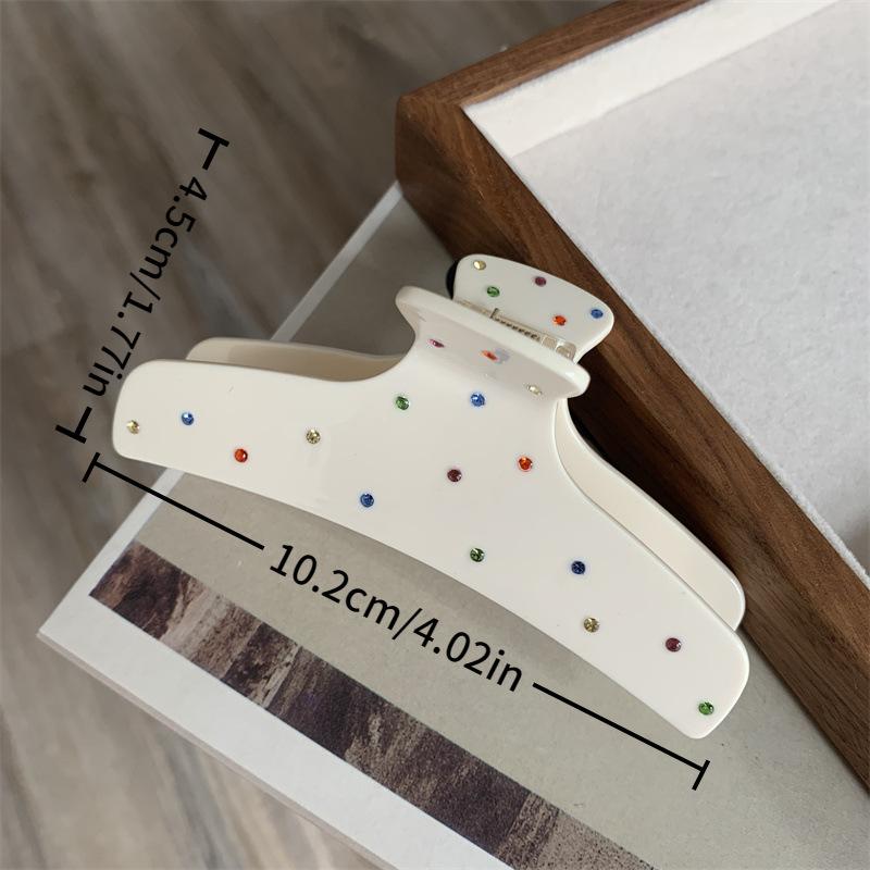 1pc Sweet, personalized, simple, curved hair from South Korea, full of diamonds, light luxury hair, shark catching clip