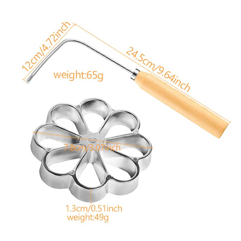 2Pcs/Set Pastry Mold Cookie Bake Mold Cake Printing Molds Funnel Biscuit Dessert Maker Waffle Model Set Baking Accessories DIY Decor Cake