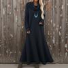 2026 long sweater skirt over knee loose turtleneck knitted dress women's dress