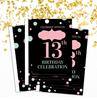 Darling Souvenir Black Birthday Invitation Card Printable Fill or Write In Blank Invites Party Supplies Pack Of 28 5 X 7