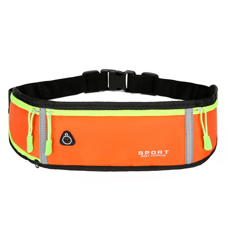 

Sports fanny pack contrasting color outdoor running mobile phone bag men s and women s personal equipment anti-splashing invisible mini belt bag помаранчевий