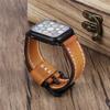 Vintage Leather Watch Band 44mm 40mm 42mm 38mm Black Tan Cowhide Watch Strap Replacement for Smartwatch Wrist Bracelet Watches