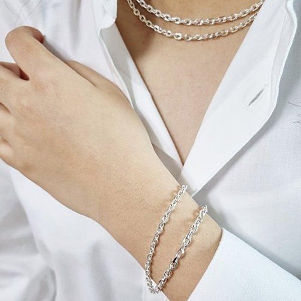 3mm Silver Bracelet for Men and Women, Daily Unique Sterling Silver Couple