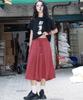 Deumakeu Real Wide Two Tuck Stripe Bumuda Pants - Burgundy