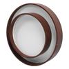 LED Ceiling Light Fixture Walnut Wood Grain Flush Mount Round Remote Control Light 3 Color
