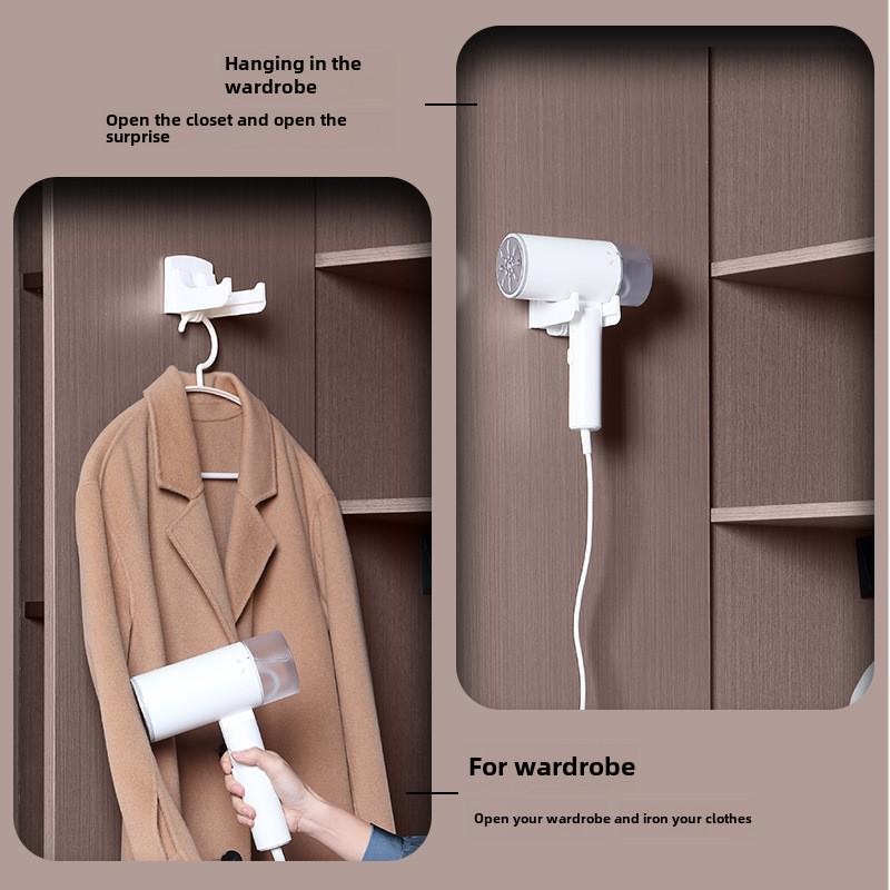Kompakt väggmonterat ångstrykjärn: Handhållen, Vikbar, Resevänlig Strykborste och Mini-strykjärn för Hem och Resa.