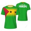 T-Shirt São Tomé und Príncipe Flagge Für Laufen Radfahren Fußball Tennis Fitness T-Shirts 3D Gedruckt Benutzerdefiniert