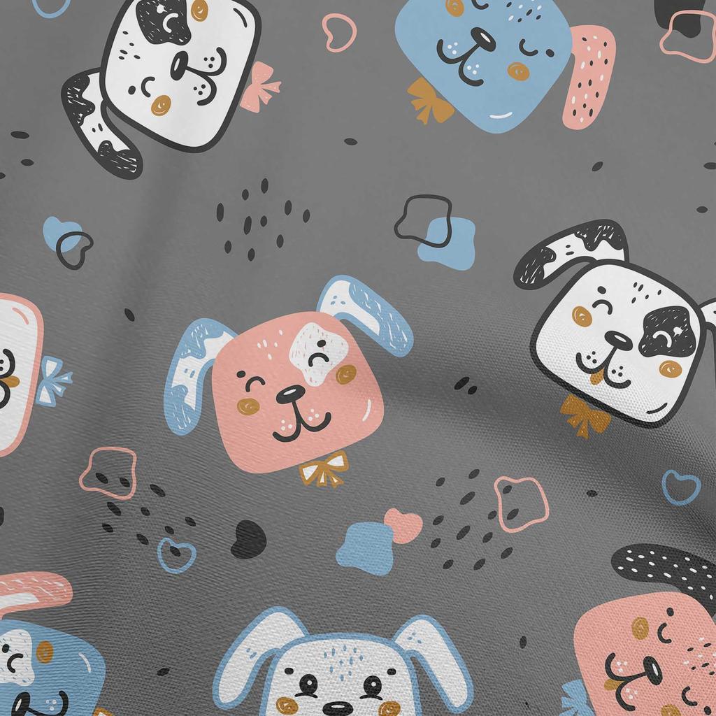 oneOone Cotton Flex Gray Fabric Kawai Craft Projects Decor Fabric Printed By The Yard 40 Inch