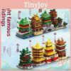 Yellow Crane Tower Chinese Style Building Blocks Kit With Abs Plastic For Kids Diy Creative Play