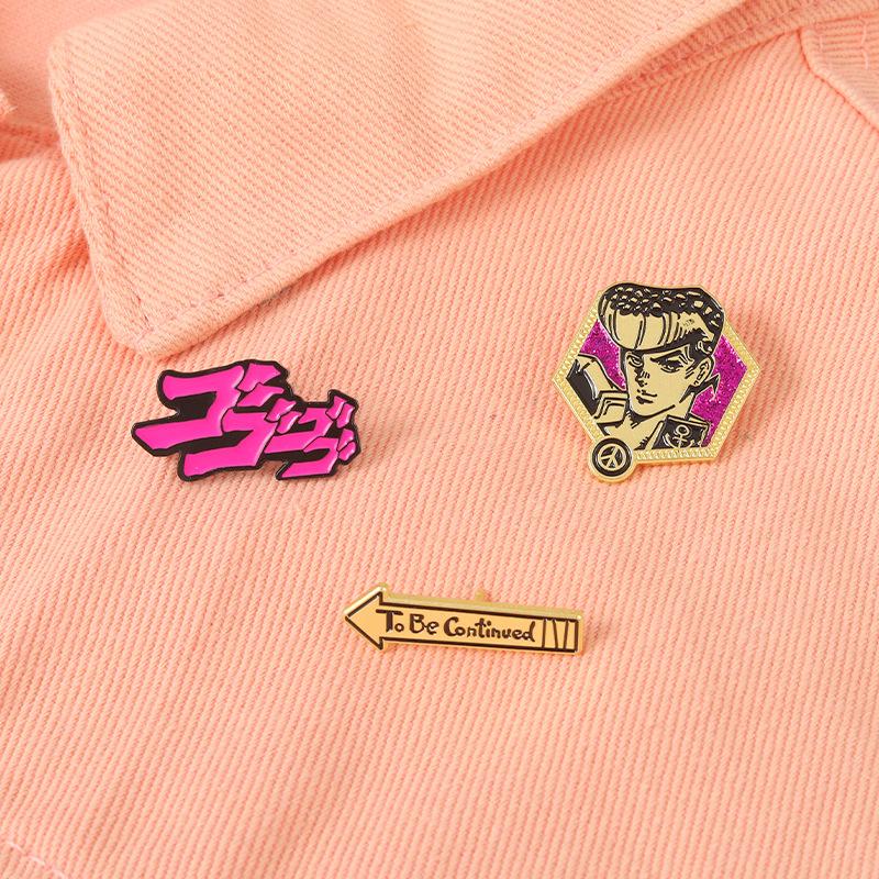 Jojo Brooch Anime Pin Vibrant Metal Badge Unique Cartoon Design For Fashion Lovers
